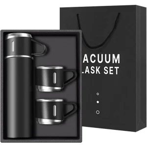 Set Termo Caliente Frio Acero Inox 500 Ml + 3 Tazas