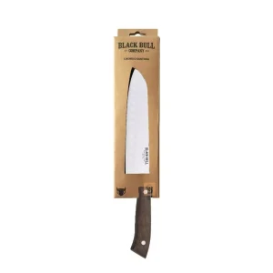 Cuchillo Santoku 7" Mango Madera Black Bull